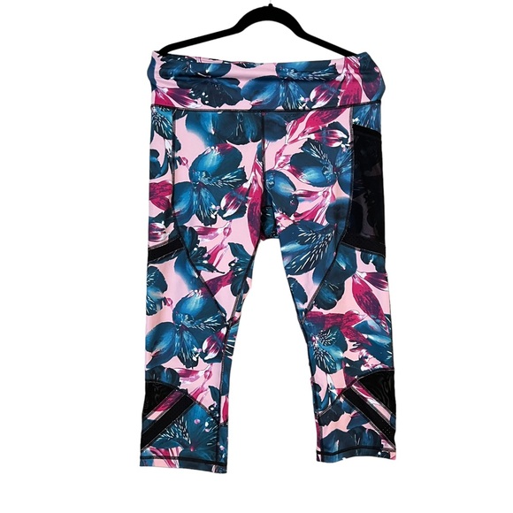 FILA sport floral running Capri leggings XL - Picture 1 of 4